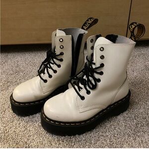 Women’s EU 36 Doc Martens Jadon White Platform Boots